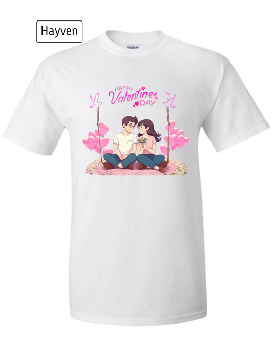 Valentine cotton T-shirt for couples