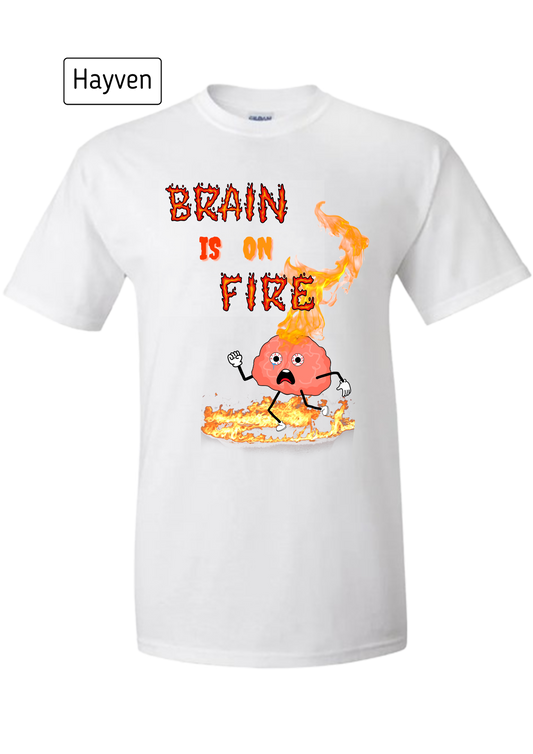 Brain Is On Fire Cotton T-Shirt